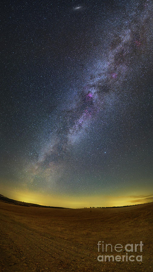 Milky Way Over A Flat Steppe Field Photograph by Miguel Claro/science Photo Library