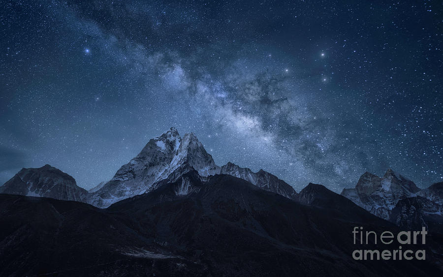 Milky Way Over Ama Dablam, Sagarmatha Photograph by Weerakarn Satitniramai