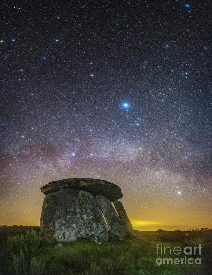 Milky Way Over Anta De Zedes Dolmen Photograph by Miguel Claro/science ...