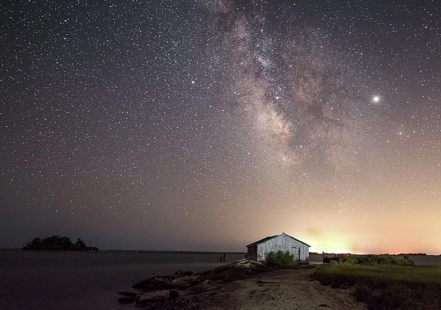 Milky Way over Chincoteague Bay Photograph by Ken Fullerton