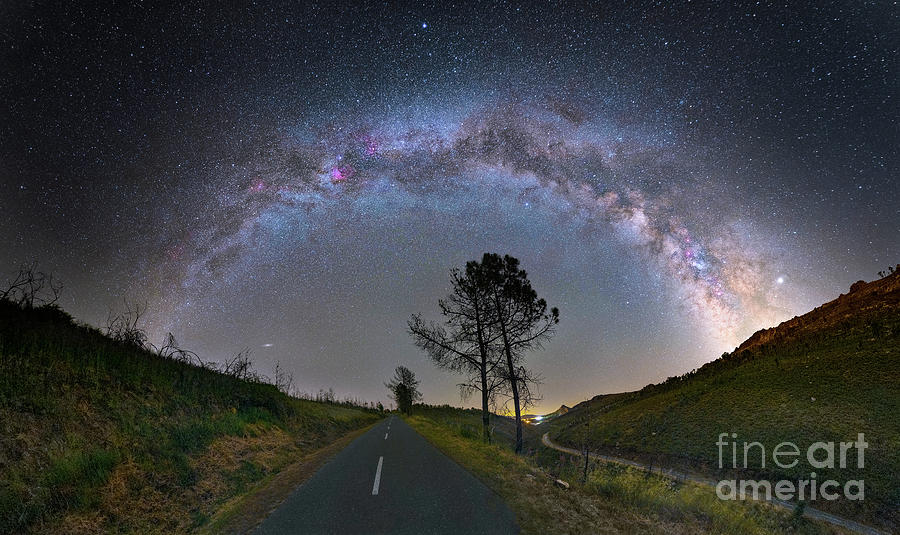 Milky Way Over Country Road Photograph by Miguel Claro/science Photo Library
