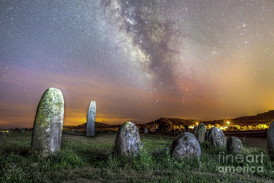 Milky Way Over Cromlech Of Xerez Photograph by Miguel Claro/science Photo Library