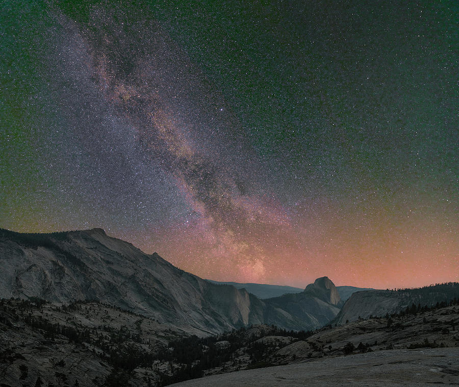 Milky Way Over Half Dome, Yosemite National Park, California Photograph by Tim Fitzharris