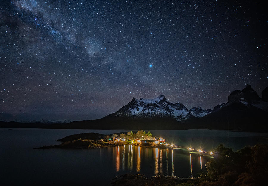 Milky Way Over  Lake Paine Photograph by April Xie
