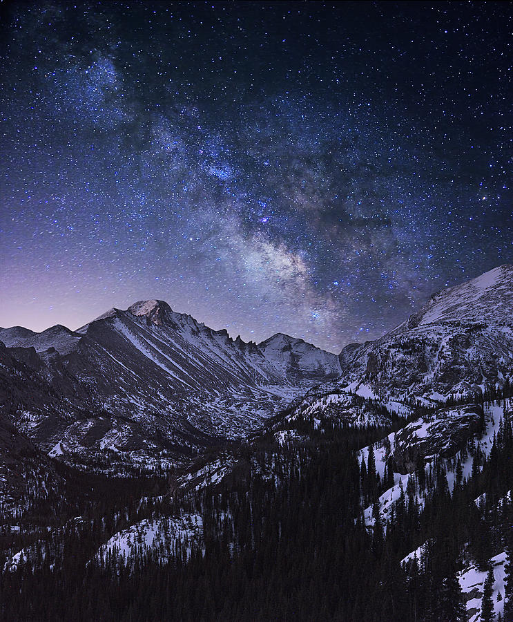 Milkyway Photograph - Milky Way Over Longs Peak by Mei Xu Milkyway Photograph - Milky Way Over Longs Peak by Mei Xu