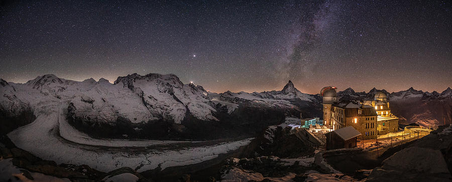 Milky Way Over Matterhorn Photograph by April Xie