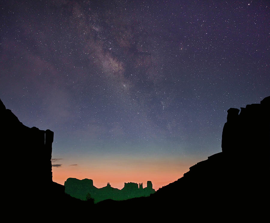 Milky Way Over Monument Valley, Arizona Photograph by Tim Fitzharris