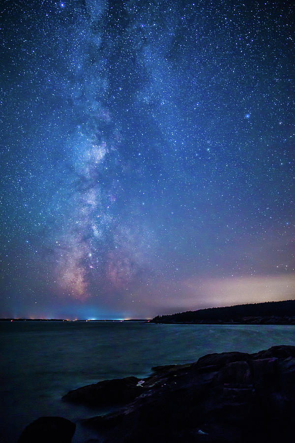 Milky Way over Mount Desert Island Photograph by Stefan Mazzola