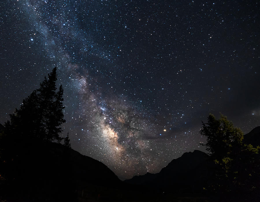 Milky Way Over Mountains Photograph by Chelli Zanotti - Pixels