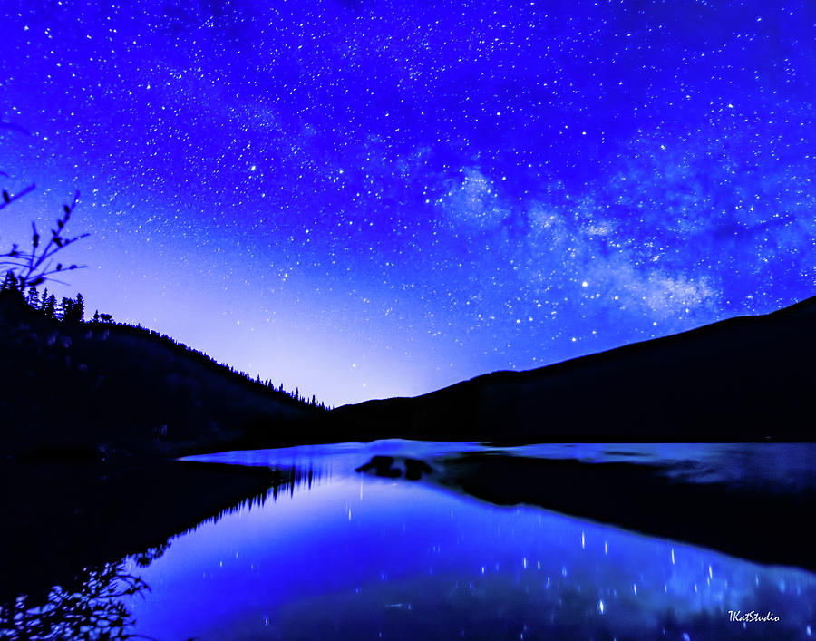 Milky Way Over Springtime Echo Lake Photograph by Tim Kathka