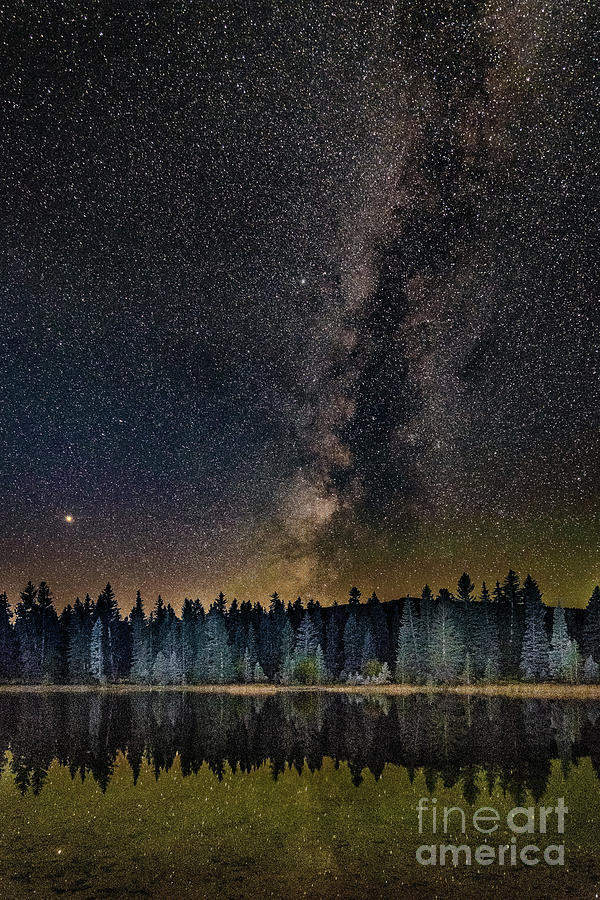 Milky Way over Still Water Photograph by Melissa Lipton