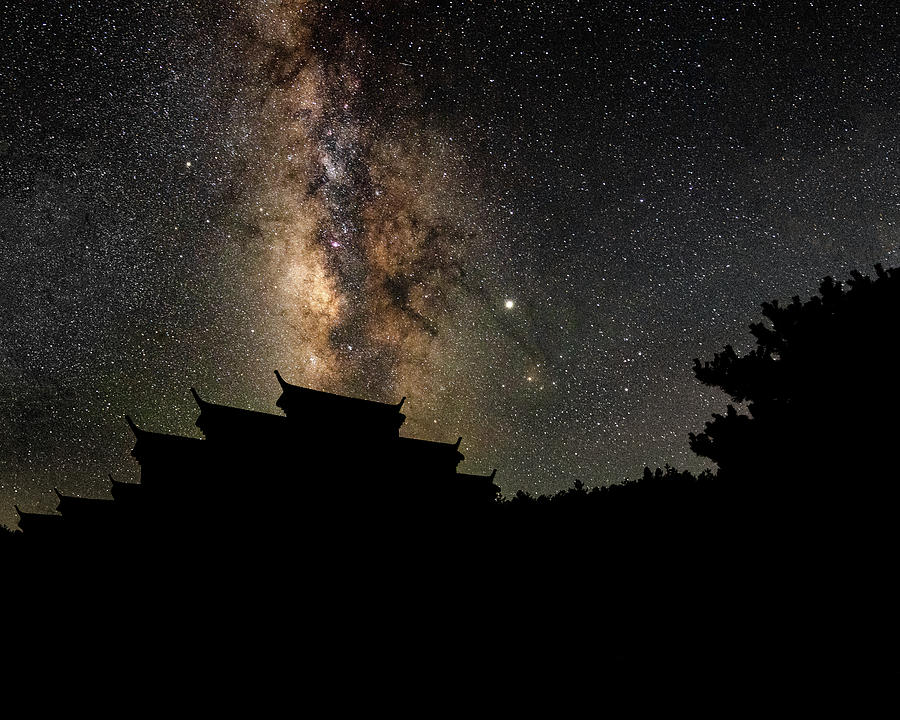 Milky Way over the Dark Temple Photograph by William Dickman
