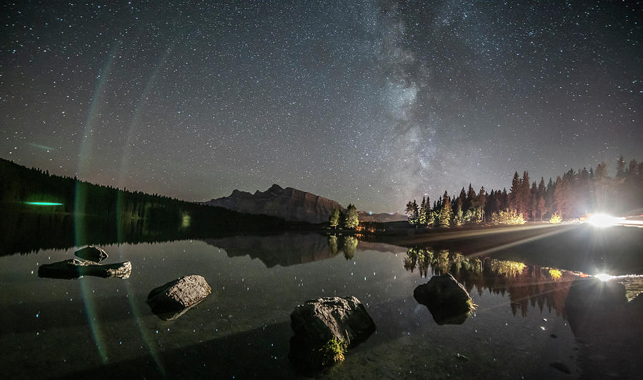 Banff National Park Photograph - Milky Way Over Two Jack Lake, Banff by Jonathan Tucker