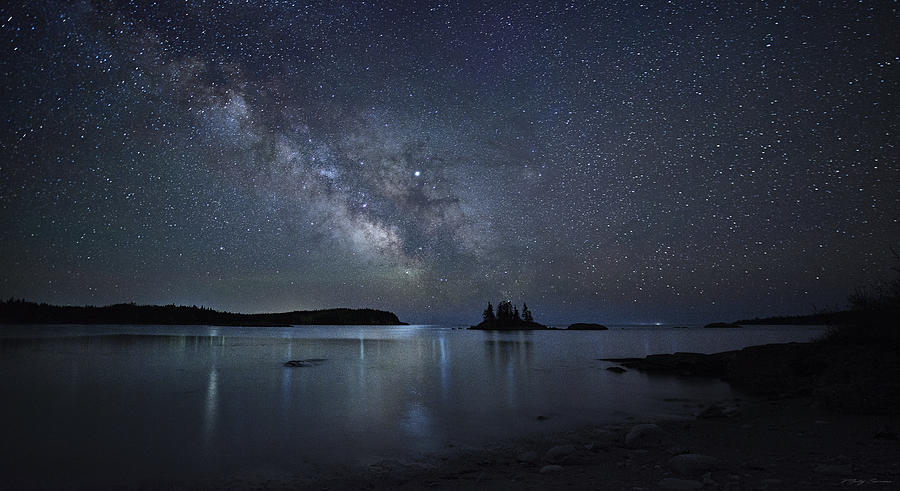 Milky Way Panorama At Wallace Cove Photograph by Marty Saccone