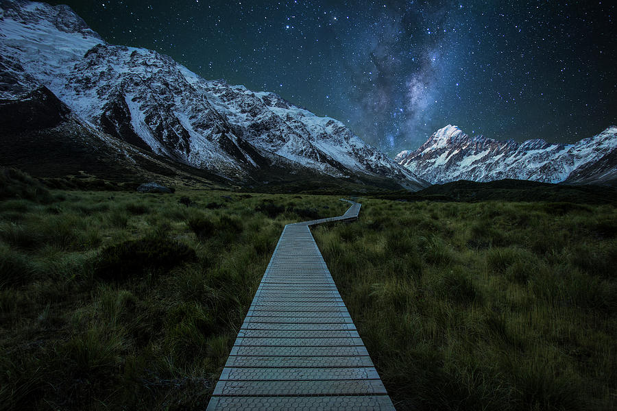 Milky Way Rising Above Mount Cook Photograph by Rasdi Abdul Rahman