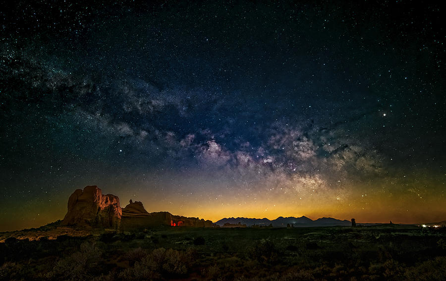 Milkyway Over Rock Formation Photograph by Bruce Li