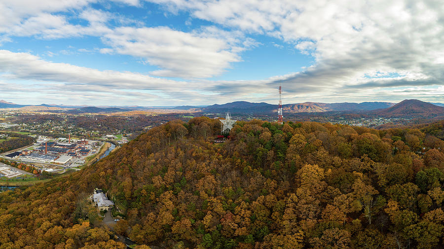 Mill Mountain in Fall Photograph by Star City SkyCams