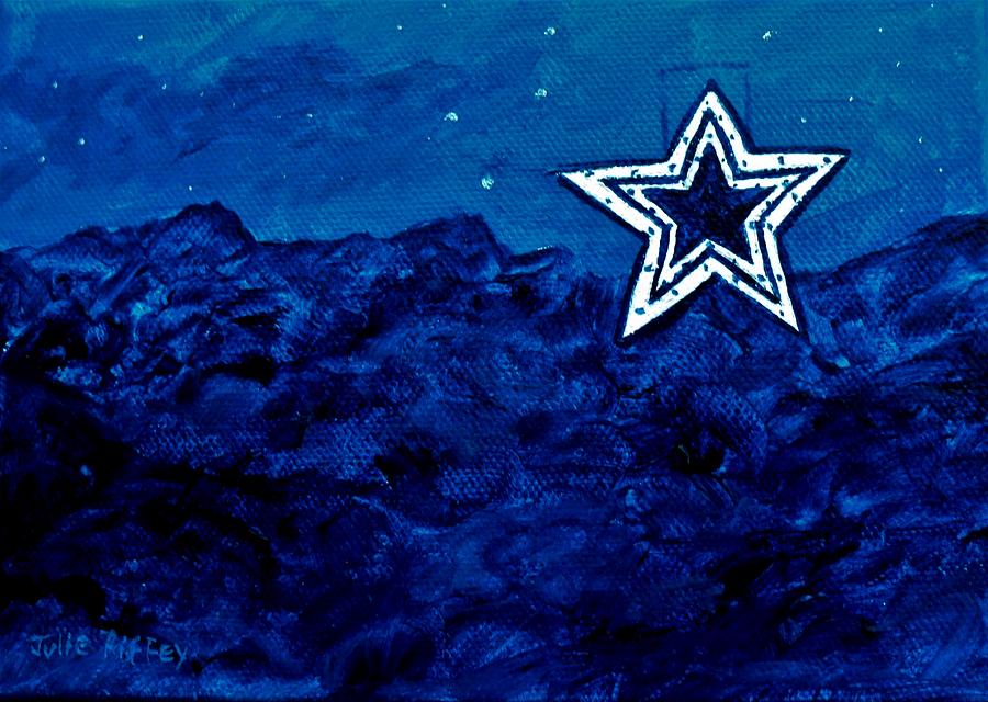 Mill Mountain Star Skyline - Roanoke VA Painting by Julie Brugh Riffey