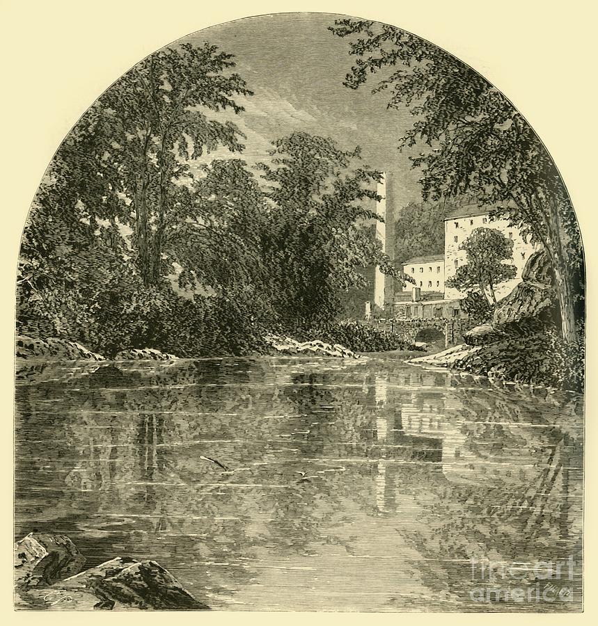 Mill On Joness Falls 1 Drawing by Print Collector