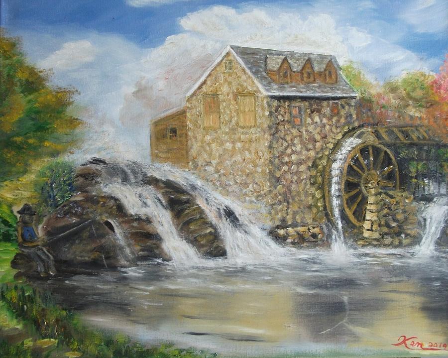 Mill Painting - Mill Pond by Kenneth LePoidevin