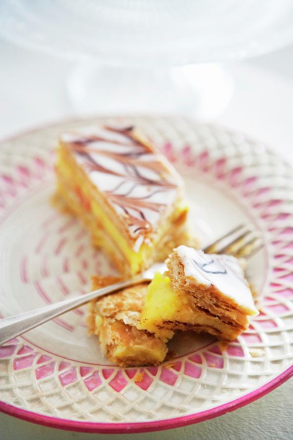 Mille-feuille Filled With Blancmange Photograph by Stowell, Roger