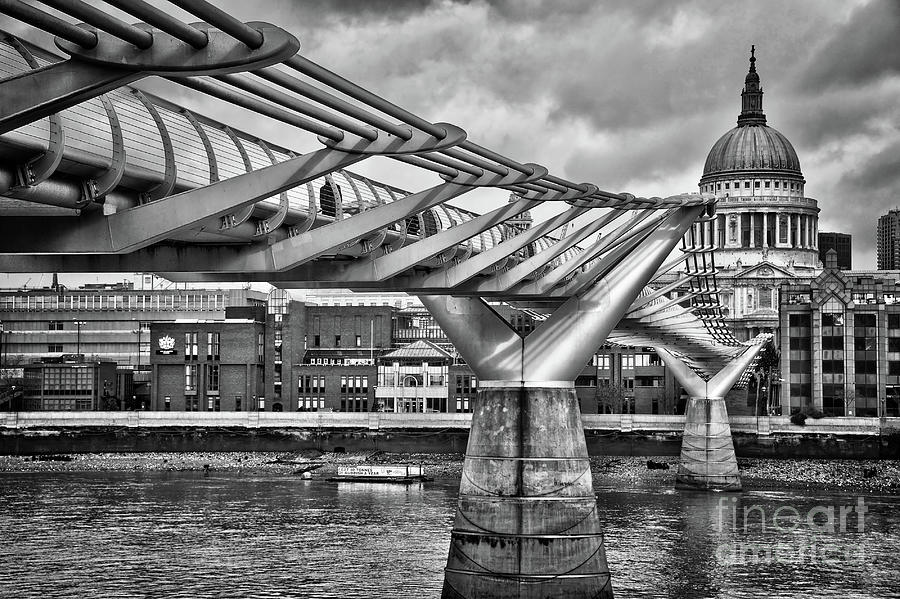 Millenium bridge in London Photograph by Delphimages London Photography