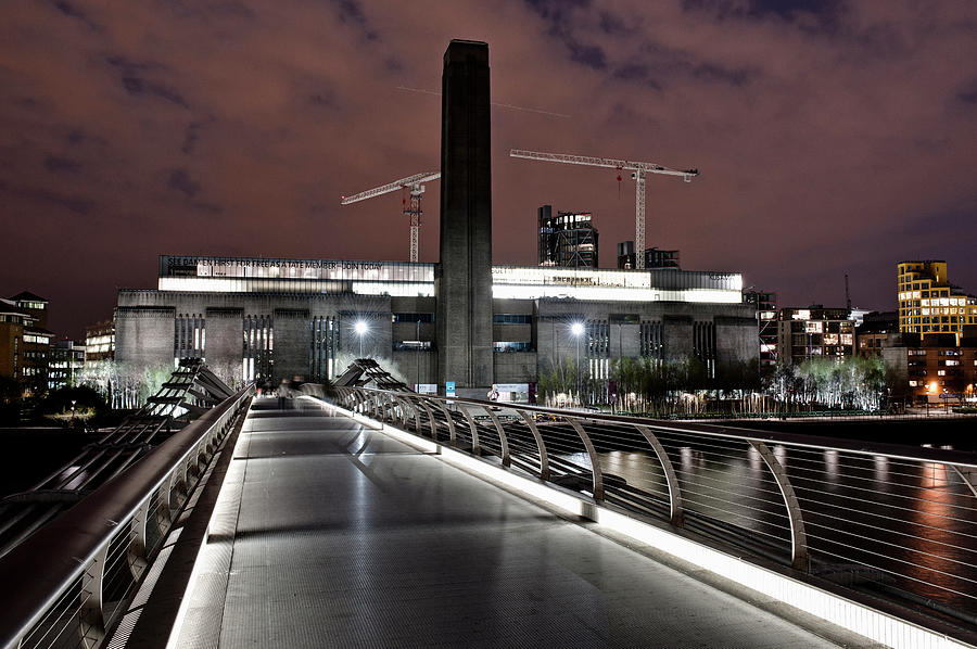 Millennium Bridge And Museum At Night Photograph by Cultura Exclusive/dan Dunkley