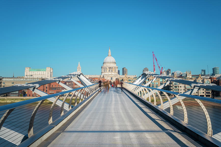 Millennium Bridge London Millennium Footbridge Over River Thames