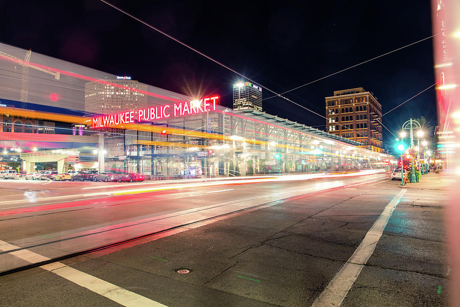 Milwaukee Public Market vs Streetcar Photograph by Vincent Buckley