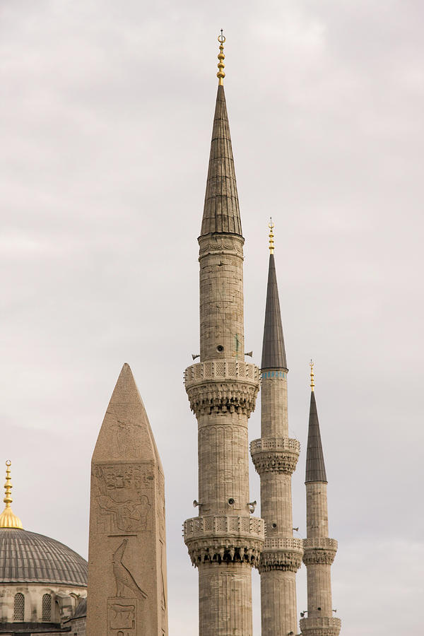 Minarets And Obelisk At The Blue Mosque Photograph by © Santiago Urquijo