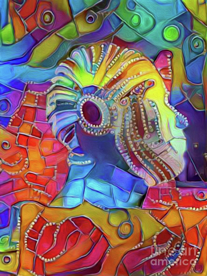 Mind of Man in Stained Glass Digital Art by Nina Silver