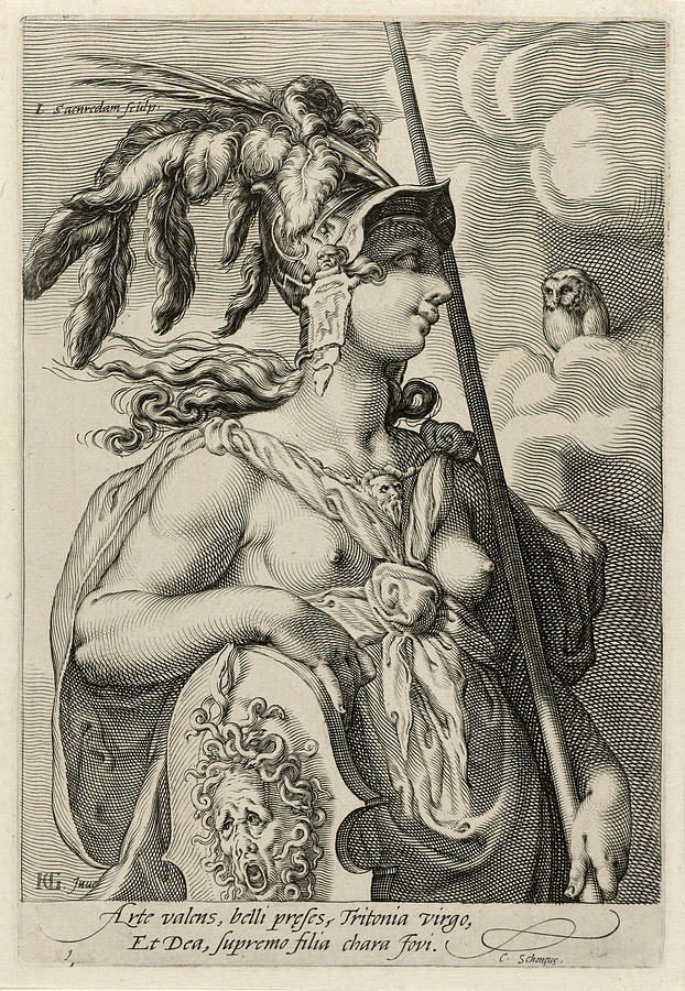 Minerva Drawing by Jan Saenredam