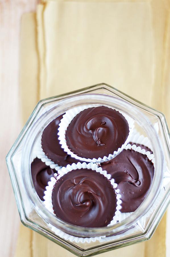 Mini Almond Butter & Chocolate Cakes Photograph by Haidee Vaquer