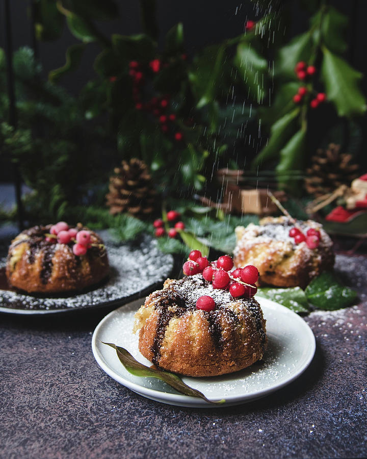 Mini Christmas Bundt Cakes Photograph by Valentina T.