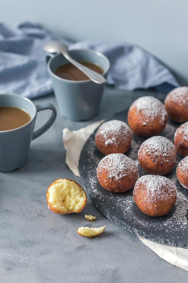 Mini Donuts And Coffee Photograph by Malgorzata Laniak