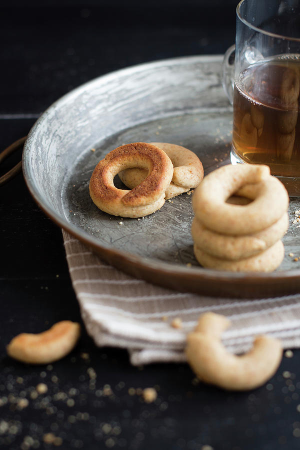 Mini Doughnut Cookies Made From Wholemeal Floor Photograph by Alice Del Re