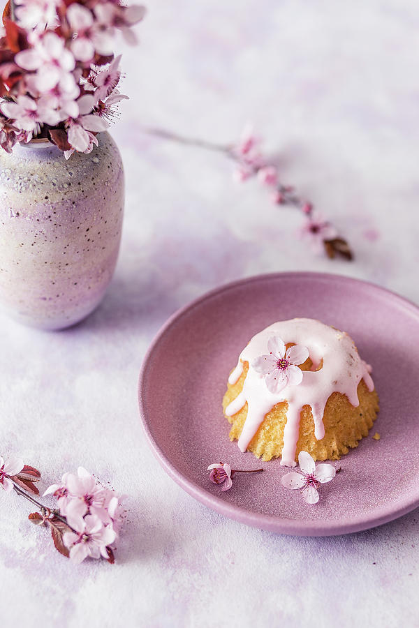 Mini Easter Cake With Pink Icing Photograph by Malgorzata Laniak