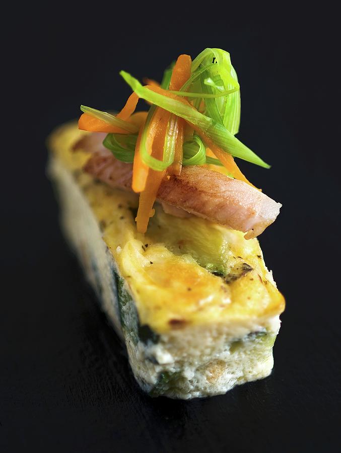 Mini Fish And Vegetable Flan Photograph by Dieterlen