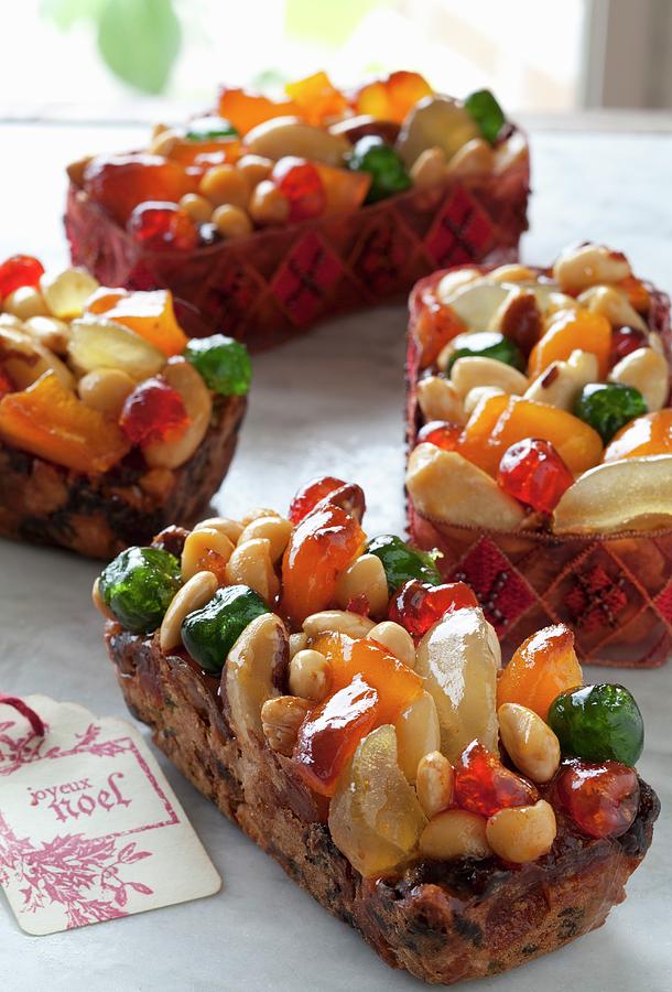 Mini Gluten-free Fruit - Nut Cakes Photograph by Louise Hammond