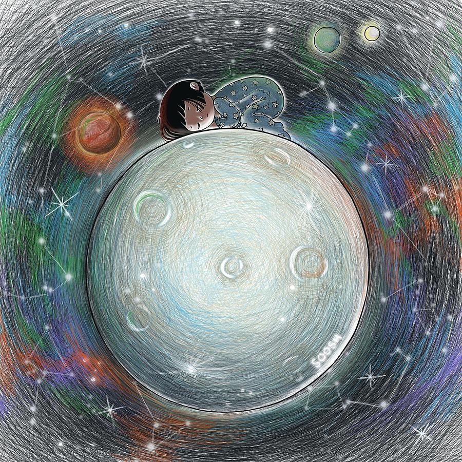 Fantasy Digital Art - Mini Mee. Space Dreams. by Soosh