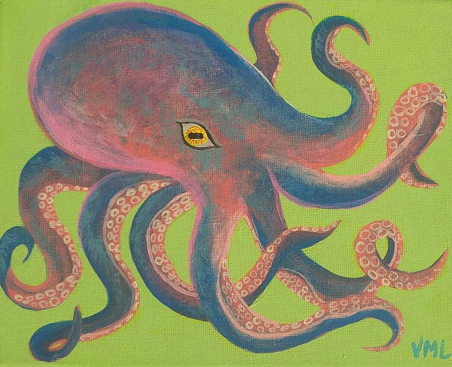 Mini octopus Painting by Vivian Lukas | Fine Art America