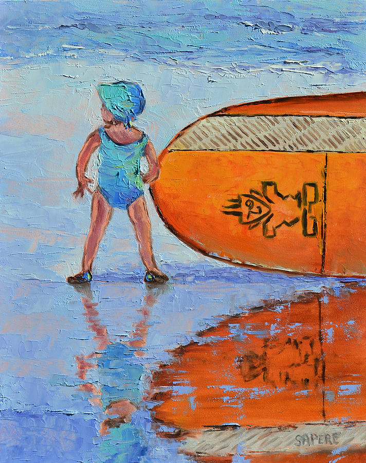 Mini Paddler Painting by Lynee Sapere