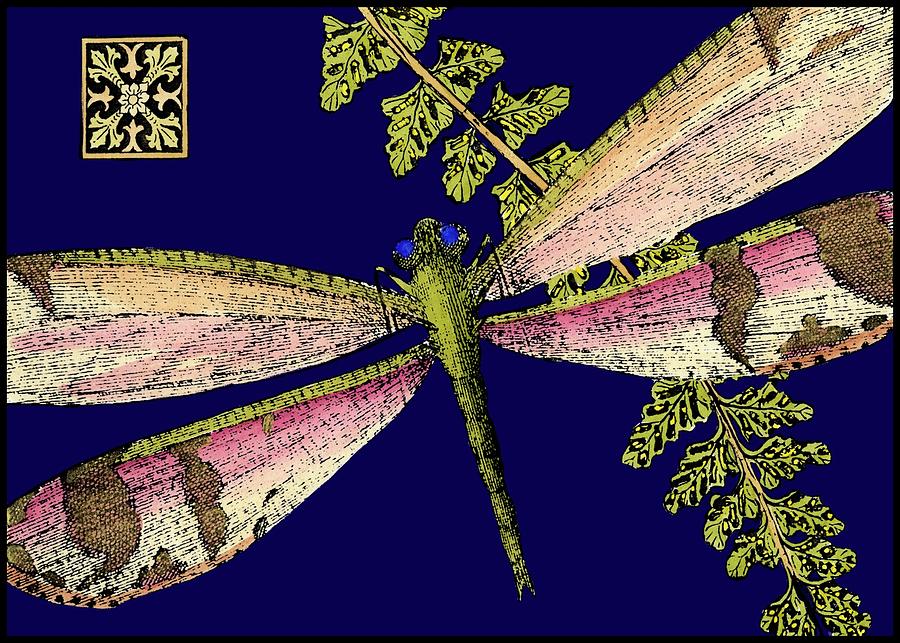 Mini Shimmering Dragonfly II (zhc) Painting by Vision Studio - Fine Art ...