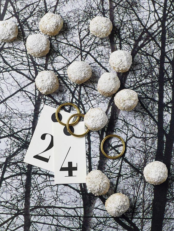 Mini Spelt And Honey Doughnut Balls For Christmas Photograph by Luzia Ellert