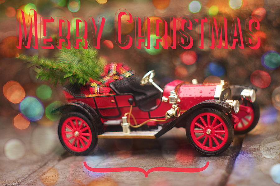 Miniature Maytag Car Christmas Photograph by Suzanne Powers