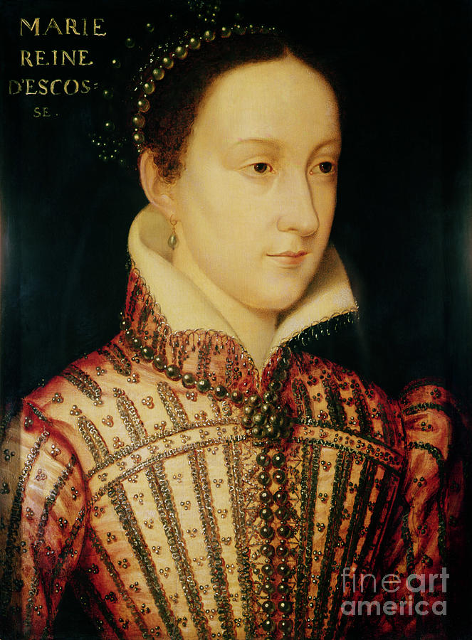 Miniature Of Mary Queen Of Scots, C.1560 Painting By Francois Clouet 