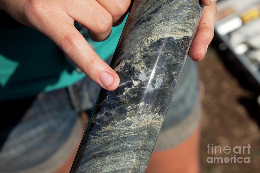 Mining Core Sample Photograph by Phil Hill/science Photo Library