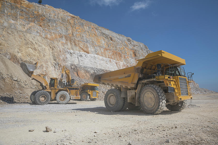 Transportation Photograph - Mining Equipment Working In Open Pit by Cavan Images