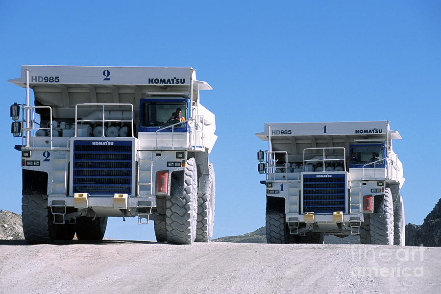 Mining Trucks Photograph by Philippe Psaila/science Photo Library