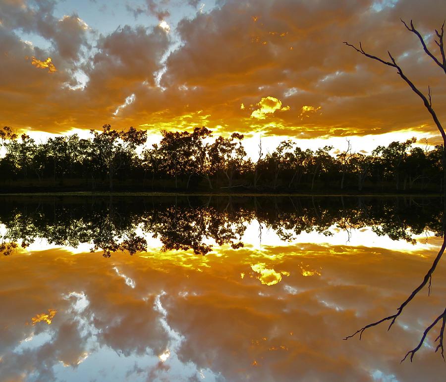 Minnamoolka Sunset Reflection 1 Photograph by Joan Stratton